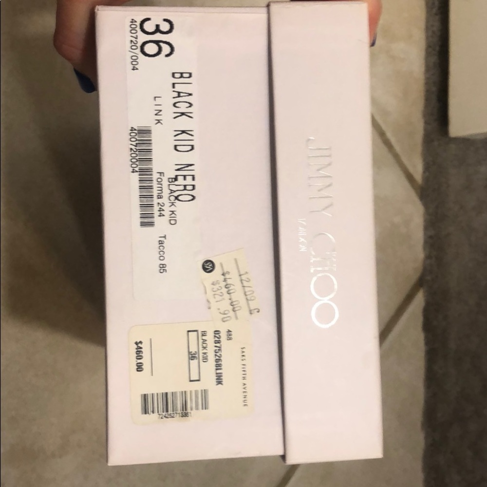 Size 36 Jimmy Choo black kid Nero